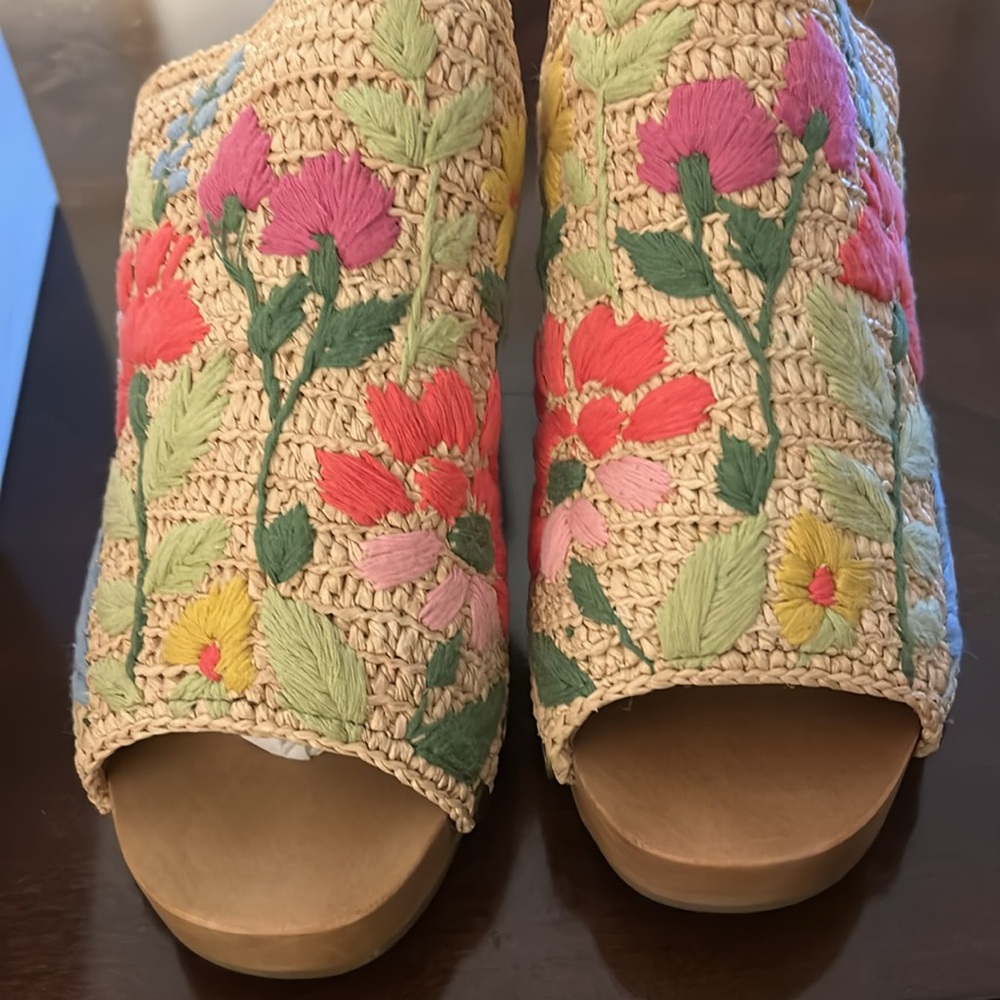 Sézane clogs Raphia Flueri BNWT💐💐💐💐 - Picture 2 of 11